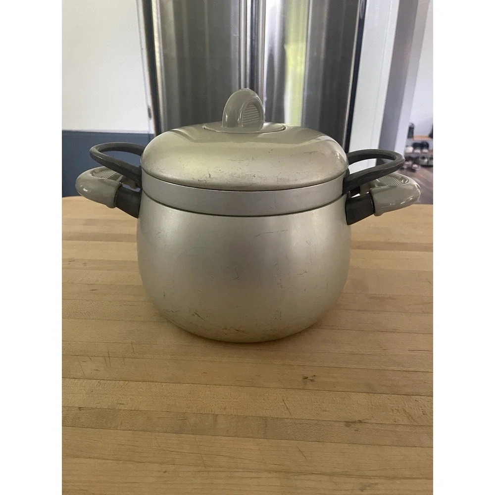 Riken Loretta Aluminum Pot With Steamer Insert 21 Cm Japanese Cooker Vintage